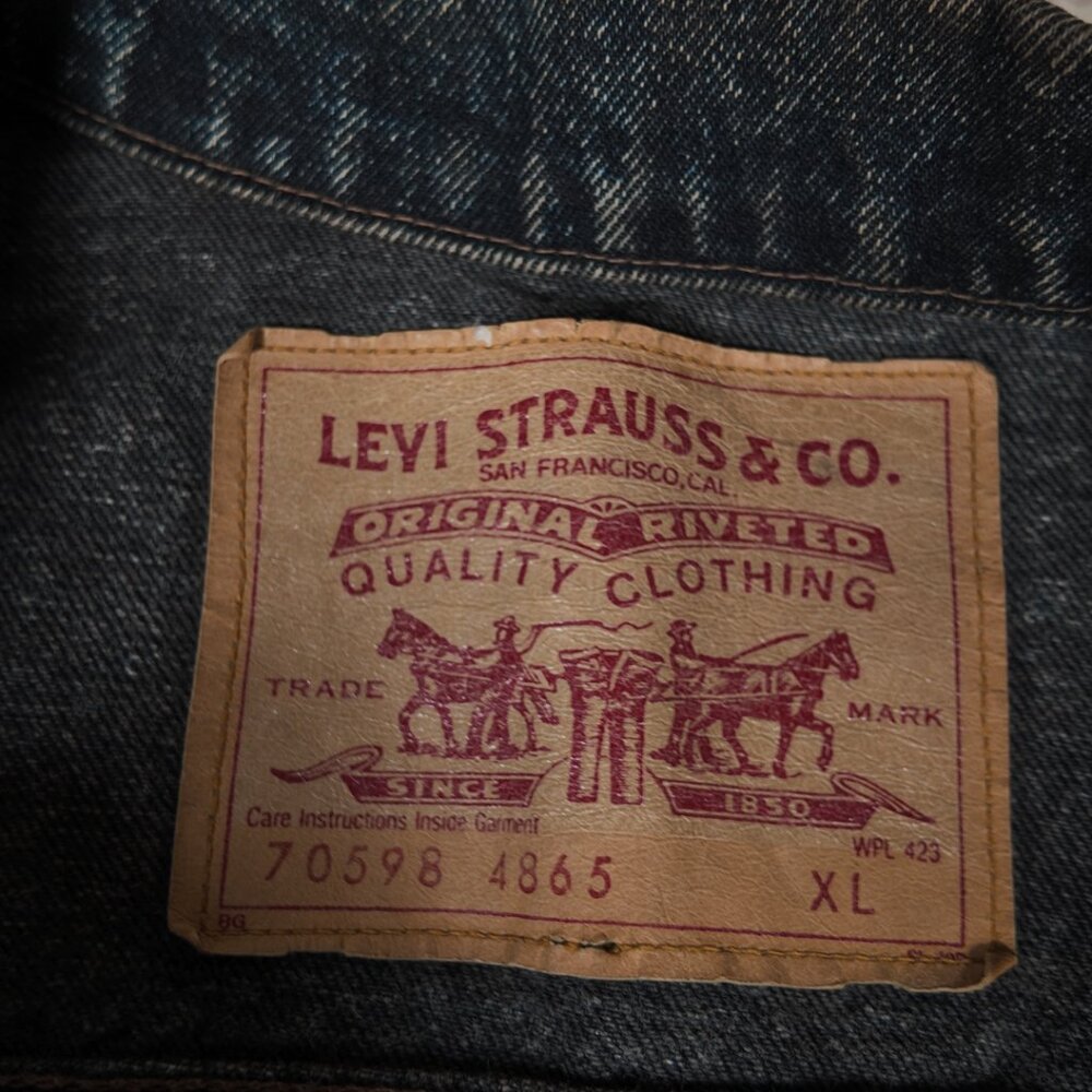 🔥 Vintage Levi’s Acid Wash Denim Trucker Jacket - XL - 80s/90s Style 🔥 - Picture 2 of 10